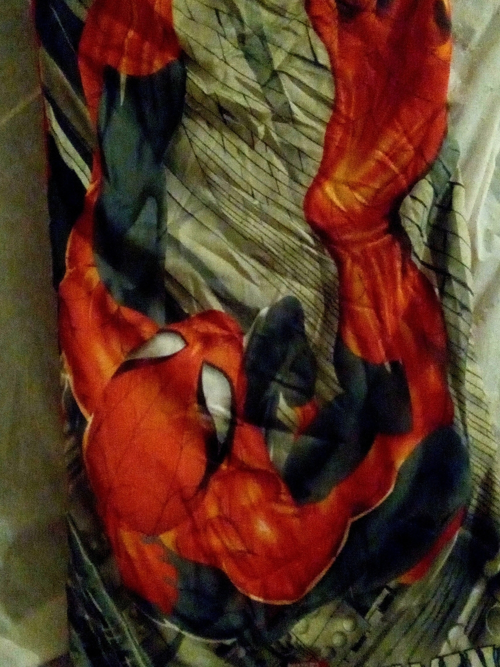 Spiderman Sleeping Bag Kids Boys Marvel Comics Zipper Buttons Like New